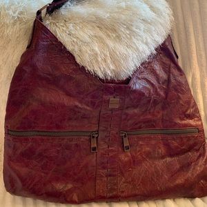 Vegan leather red bag with adjustable strap!